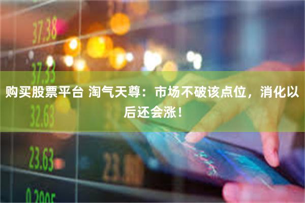 购买股票平台 淘气天尊：市场不破该点位，消化以后还会涨！