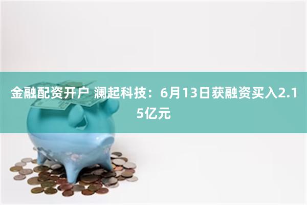 金融配资开户 澜起科技：6月13日获融资买入2.15亿元